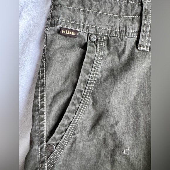 KÜHL Ramblr shorts olive green vintage patina dye cargo pockets Men 38 - Picture 4 of 15